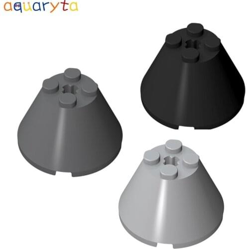 Aquaryta 20pcs Building Blocks Parts Plates 4x4x2 Cone Brick Compatible 3943 Technology DIY Educational Tech Toys Gift for Teens