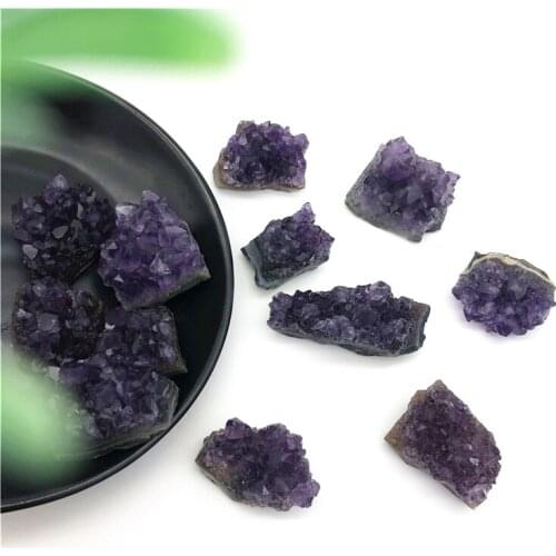 Drop Shipping 1PC Uruguay Natural Amethyst Geode Crystal Quartz Amethyst Cluster Specimen Natural Stones and Crystals