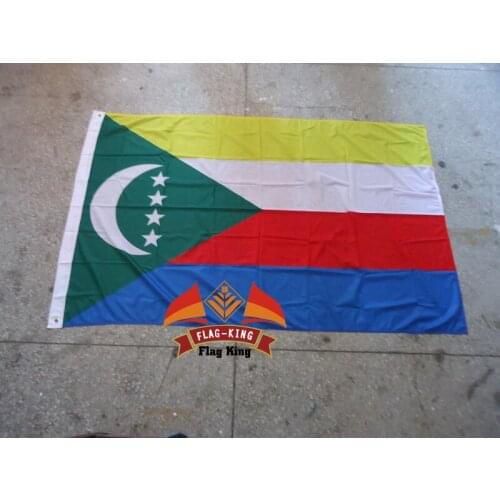 The Comoros National flag, The Comoros Country banner, 100% polyster,Digital printing,90*150CM size