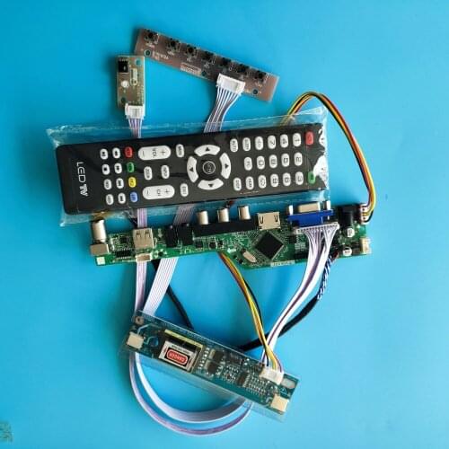 Kit For LM185WH1 TL 1366x768 Panel TV HDMI Controller Board Driver USB LCD LED Monitor Screen VGA AV 2 lamps LVDS Audio Display
