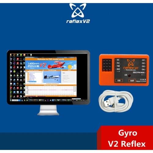 FMS Reflex V2 Flight Controller Gyro Stabilizer for FMS RC Airplane Warbird 70mm 80mm 980mm 1100mm 1400mm 1700mm 2000mm Drone