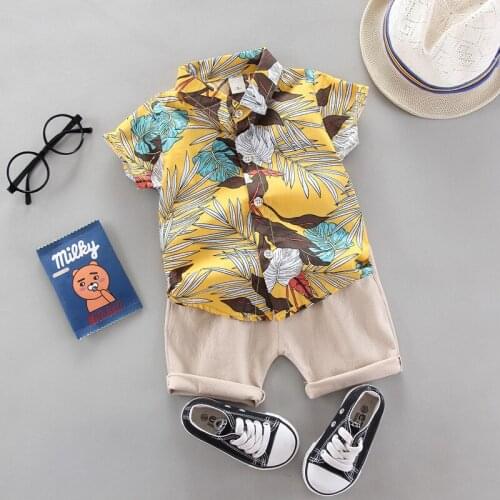 Baby Boys Girls Summer T Shirt+Short 2PCS Clothing Set Infant Kids Hawaii Beach Tracksuit Children Sports Suit Toddler Clothes