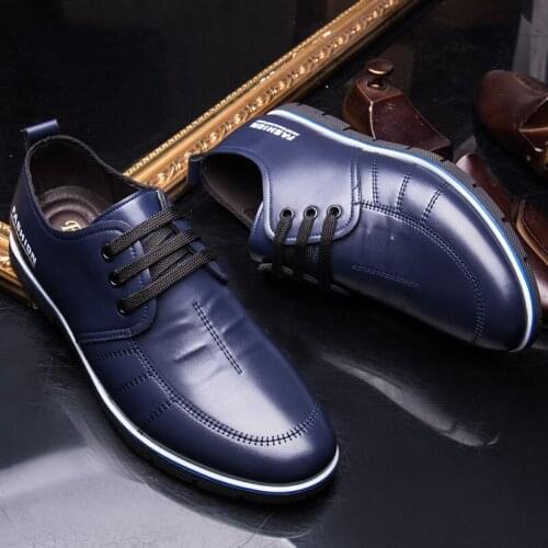 Men 2021 Soft Leather Shoes High Quality Male Fashion Design Solid Color Shoes Tenacity Comfortable Mens Shoes