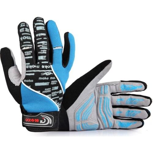 MOKE Brand New GEL Full Finger Men Cycling Gloves mtb bike gloves/bicycle ciclismo racing sport breathable thick shockproof