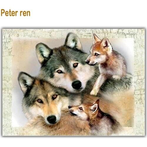Peter ren DIY Crafts Diamond painting kits full embroidery square mosaic Icon Rhinestone paintings Wolfs dependency for drawing
