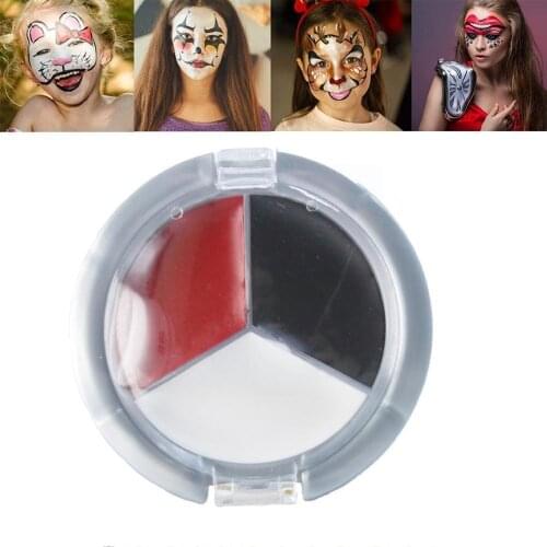 Three-color Oil Paint Set Makeup Oil Paint Clown Red Eye Makeup Art Party Lipstick Makeup Paint Set Shadow Makeup Halloween L2P3
