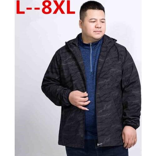 PLUS 10xl 8xl 6xl 5xl new spring thin camouflage jacket men brand clothing casual breathable jacket coat male quality outerwear