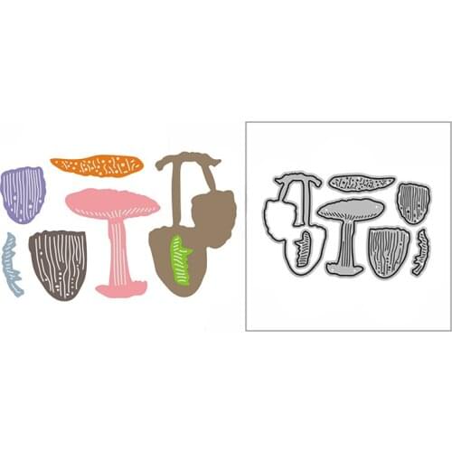 New Cute Wild Mushrooms Craft Embossing Mold 2021 Metal Cutting Dies for DIY Decorative Scrapbooking Album Card Making No Stamps