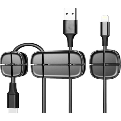 Desktop Cable Organizer Cable Winder Flexible Silicone USB Wire Cord Management Cable Clip Holder For Mouse Headphone Earphone