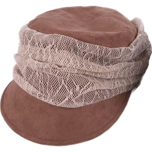 Autumn Winter Women Fashion Casual Lace Hat Ladies Outdoor Hat Elastic Warm Peaked Cap S2450