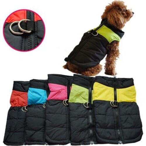 Dropshipping Waterproof Pet Dog Puppy Vest Jacket Warm Winter Dog Clothes Coat For Small Medium Large Dogs Multicolor Clothes