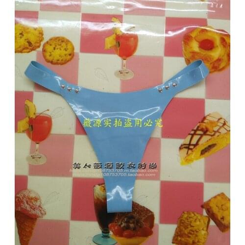 Sexy Women Latex Briefs G-string Women Rubber Panties Latex T-back Tanga