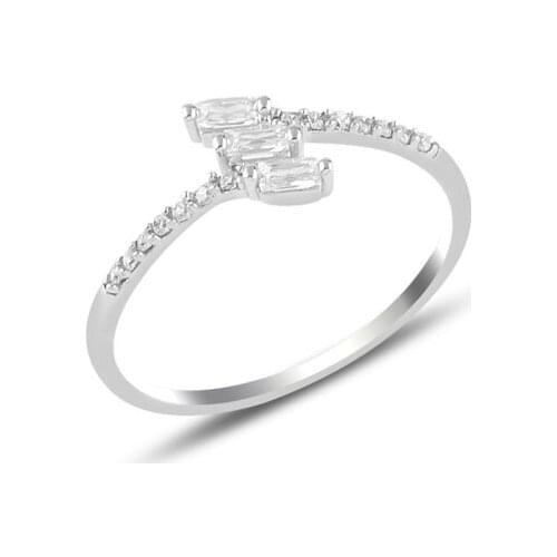 Silver 925 Sterling Zircon Stone Ring