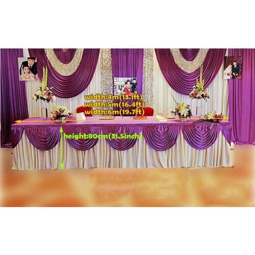 Wedding decorations wedding ceremony Table Cover deluxe marriage Table Skirt With drape Wedding table decorations