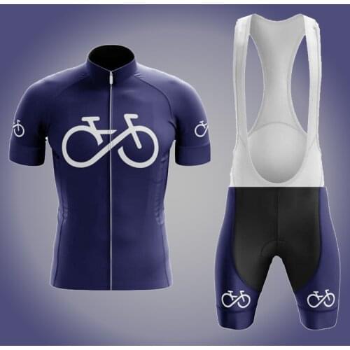 Wielerkleding Heren 2021 Pro Bicycle Team Racing Cycling Jersey Set Males Short Sleeve BiKe Clothing Blue Suit Cyclist Wear Man