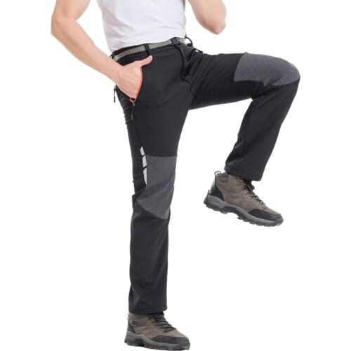 TWTOPSE Winter Men Sport Softshell Cycling Pants Fleece Water Resistant MTB Road Bicycle Pants Warm Thermal Hiking Bike Trousers