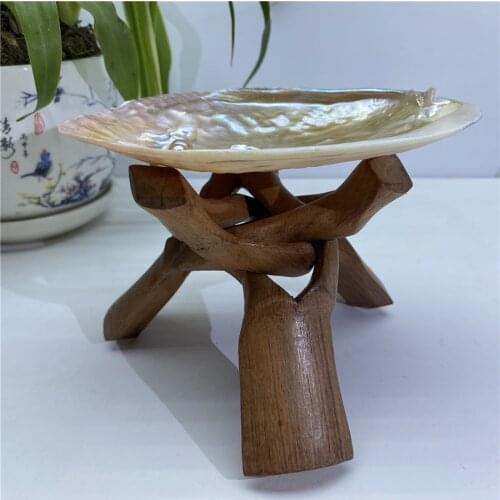 Pearl Shell Holy Wooden Bracket Yoga Physiotherapy Healing and Purification Space Meditation Worship