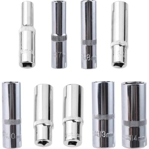 1/4 Hex Ratchets Extension Sleeve Bar Socket Converter Tool 6-14MM joint