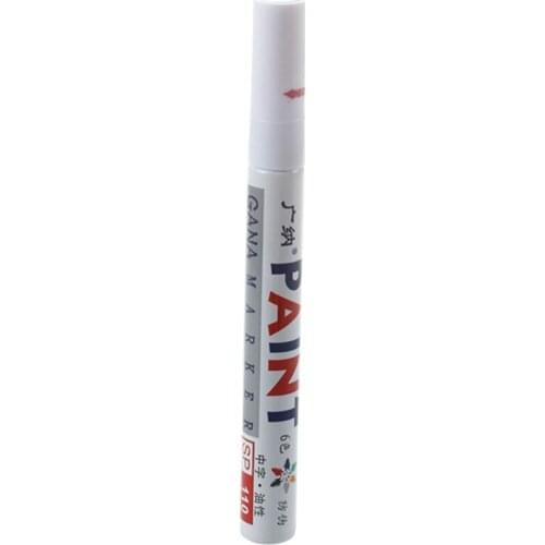 1 White Permanent Car Tyre Tire Metal Paint Pen Marker