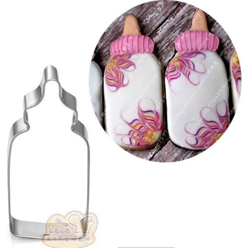 1pcs Baby Feeding Bottle reposteria patisserie Stainless Steel Cookie Cutter Biscuit Mould Fondant Cake Decorating Pastry Tools