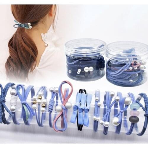 12pcs/set Cute Hair Rope Simple Flexible Baby Girls Hairband Scrunchies Rubber Bands Kids Hair Accessories