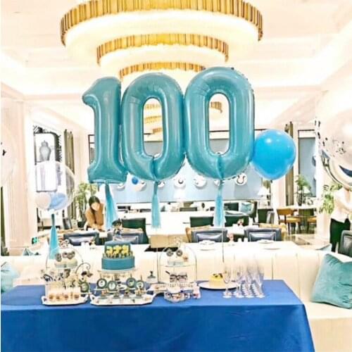 16 inch Light Pink Blue Slim Number Foil Balloons Helium Ballons Birthday Party Wedding Decor Air Baloons Event Party Supplies