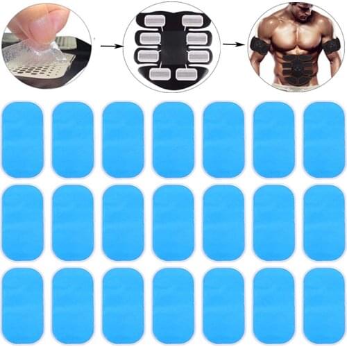 4/8/12/16/20/24Pcs Gel Pads Muscle Simulators Gel Sticker Arm Leg Abdominal Muscle Trainer Hydrogel Gel Training Gel Sheet Pads