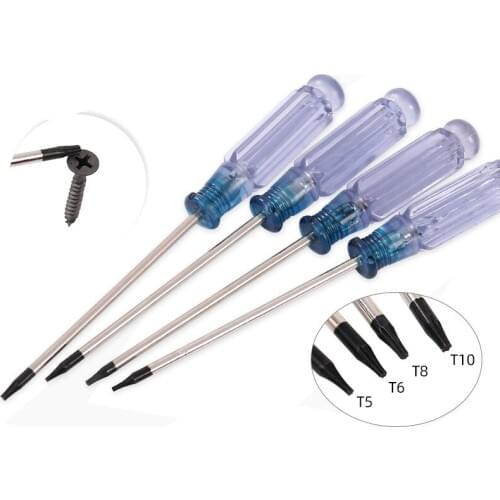 4PCS Torx Security Screwdriver Tamper Proof Screwdriver Star Torx T5 T6 T8 T10 Screw Driver for mobile phone hard disk repair