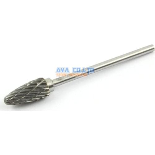 5 Pieces 6mm Tungsten Carbide Burr Rotary Cutter File 2.35mm Shank Double Cut (NO.5)