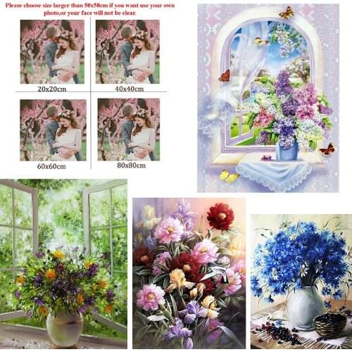 5D Diy Diamond Painting Flower Vace Small Chrysanthemum Square Diamond Round Diamond Full Diamond Cross Stitc Mosaic Home Decora