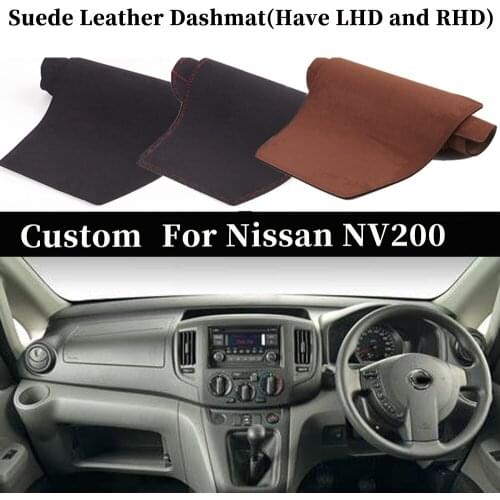 Accessories Car-styling Suede Leather Dashmat Dashboard Cover Dash Mat Carpet For Nissan NV200 2010-2016 Evalia Vanette RHD LHD
