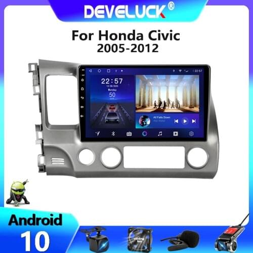 2 din Android 10 Car Radio Multimedia video Player Navigation GPS For Honda Civic 2005-2012 AHD IPS Screen 2din DSP Stereo AUTO