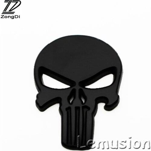 Car Black Badge 3D Skeleton metal Stickers for Alfa Romeo 159 156 Fiat 500 Citroen C4 C5 C3 Renault Duster Megane 2 Logan Captur