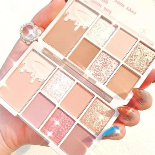 Glitter 7 Colors Eyeshadow Palette Matte Shimmer Soft Touch Long Lasting Waterproof Pigmented Brighten Eyes Makeup Cosmetics