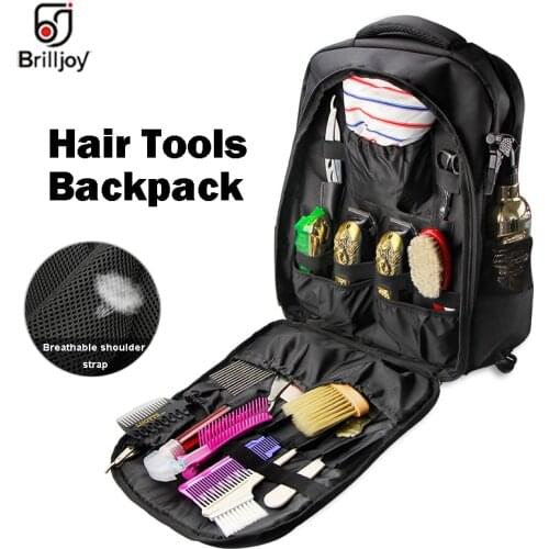Brilljoy Hairdressing Tools Backpacks Large Capacity Storage Tool Bags Haircut Style Outdoor Travel Backpack Cosmetic Organizer