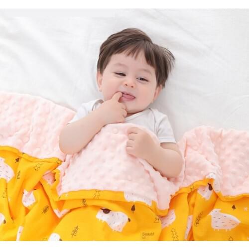 Baby Blanket & Swaddling Newborn Thermal Soft Fleece Blanket Winter Solid Bedding Set Cotton Quilt Infant Bedding Swaddle Wrap