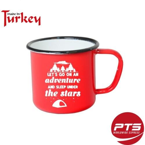 Sleep Under The Stars Enamelware Enamel Survival Cup Mug Red Tableware Camping Cooking Hiking Picnic Water Coffee Tea Outdoor
