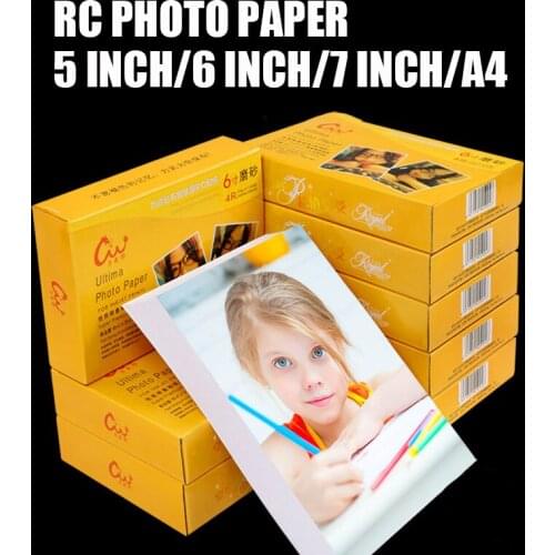 Rc Glossy Photo Paper 5 Inch/6 Inch/7 Inch/a4 Photo Paper Color Coated Photo Paper for Inkjet Printer Printing Material