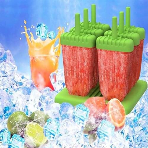 Hot Newest 6 Pack Ice Popsicles Mold Popsicle Ice Pop Maker Molds Ice Pops Holders Popsicle Makers For Kids Adults kitchen Tools