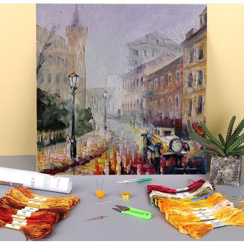 Grantchester Duke Printed Canvas 11CT Cross-Stitch Embroidery Full Kit DMC Threads Needlework Handicraft Knitting Design