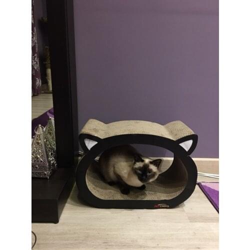 Cat head-Cat Scratcher Fat Cat Bed Cardboard Paper High Quality Cat Toy Scratching Pad