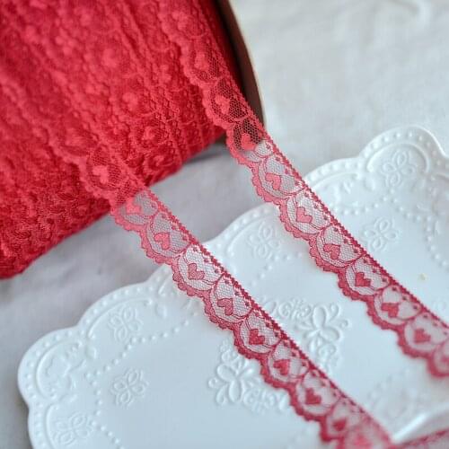 Lace accessories red chemical fiber bud silk dress material deserve to act the role of girls love the decor accessories H231