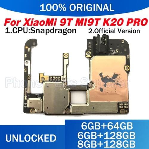 For RedMi HongMi K20 Pro MI9T 9T PRO Motherboard,Disassemble Unlocked Mainboard For Xiaomi 9T Pro Logic Board With Chips