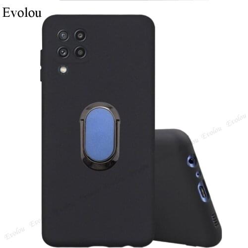 Matte Soft Silicone Shockproof Phone Case For Samsung Galaxy M32 Cases Magnetic Stand Holder Back Cover For Samsung M32 Capa