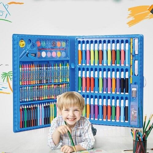 42/86pcs Count Non Toxics Crayons Set Easy to Hold Color Pen Safe Office Supplies Pen Children Kids Boy Girl Water-color Pens