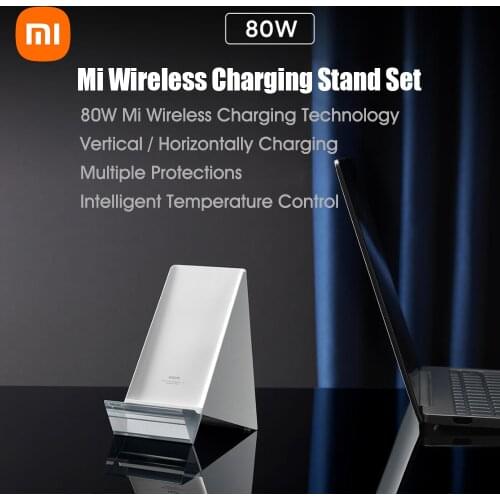 2021 NEW Xiaomi Mi 80W Wireless Phone Charger Wireless Charging Stand Set Fast Charging for Samsung Galaxy/Xiaomi/Huawei/iPhone