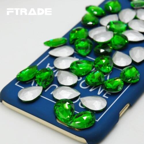 New Emerald Color Teardrop Shape Fancy Stone Point Back Strass Glass Crystal 4x6mm 6x8mm 10x14mm 13x18mm 18x25mm 20x30mm