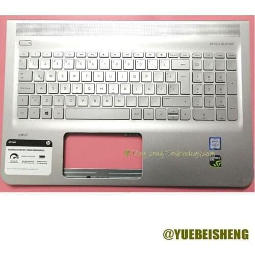 YUEBEISHENG New For HP ENVY 15-AE 15-AH M6-P113DX palmrest LA Latin keyboard upper cover upper shell