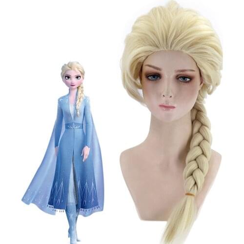New Movie Frozen 2 elsa Festival Cosplay Wig props Full Halloween wig princess hair