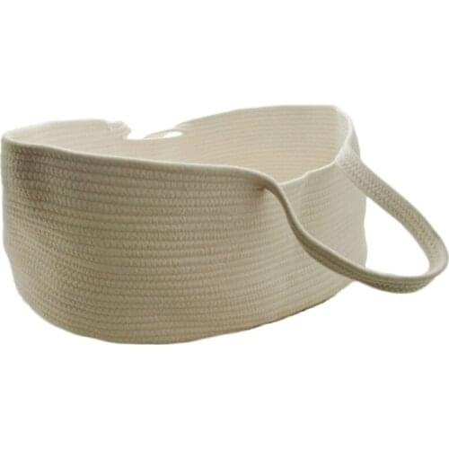 Portable Baby Moses Basket Carrier Cotton Rope Woven Sleeping Bed Newborn Cradle Bassinet Nursery Decoration